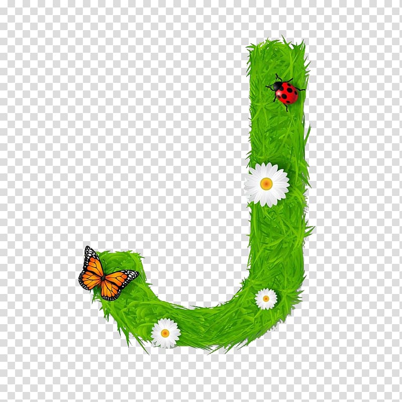 Lawn Illustration, Environmentally friendly letter J transparent background PNG clipart