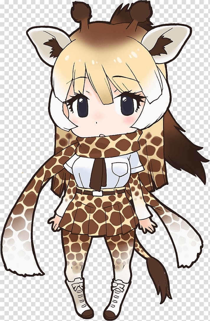 Kemono Friends Reticulated giraffe African wild dog Hippopotamus Chital, others transparent background PNG clipart