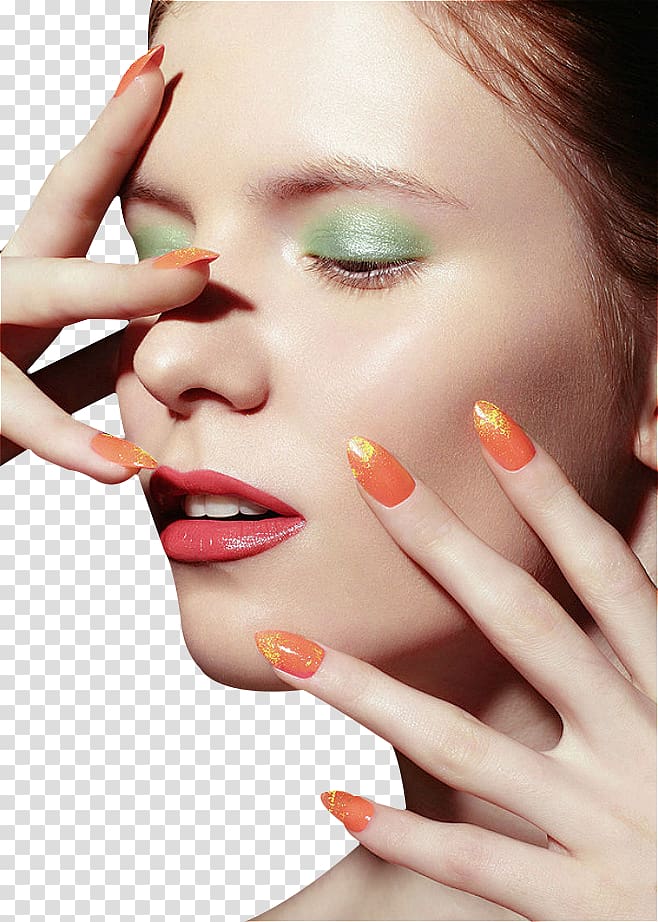 Manicure Nail Beauty Make-up, Beautiful female make-up nail transparent background PNG clipart