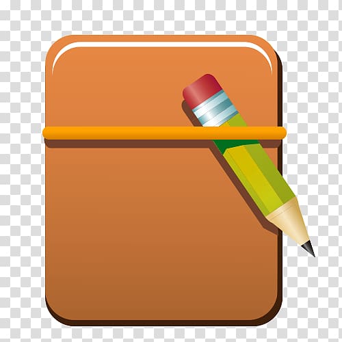 Pencil Notebook Icon, Cartoon book and pen transparent background PNG clipart