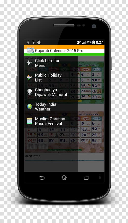 Feature phone Hindu Calendar (South) Smartphone Panchangam, smartphone transparent background PNG clipart