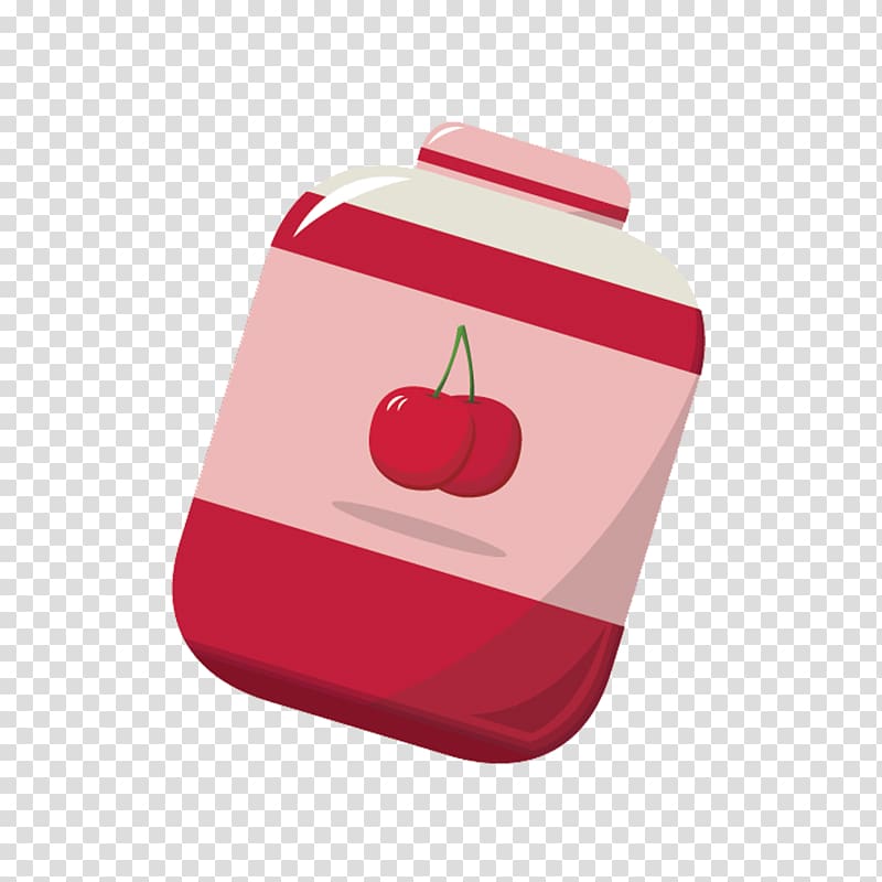Cherry , jar of cherry jam creative transparent background PNG clipart