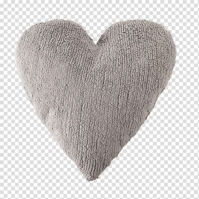 Cushion Throw Pillows Carpet Grey, Heart Pillow transparent background PNG clipart