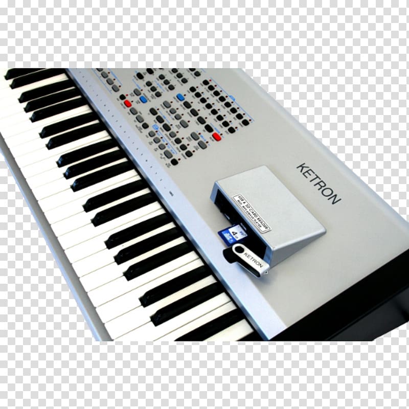 Rhodes piano Digital piano Keyboard Electric piano, Memory Card Reader transparent background PNG clipart