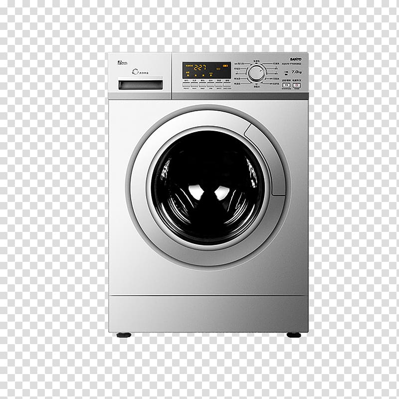 Clothes dryer Washing machine Laundry Midea Sanyo, US washing machine products in kind transparent background PNG clipart