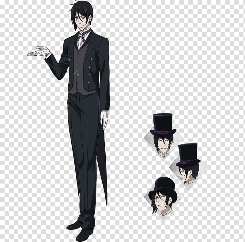 Sebastian Michaelis Ciel Phantomhive Black Butler Costume Cosplay, sebastian transparent background PNG clipart