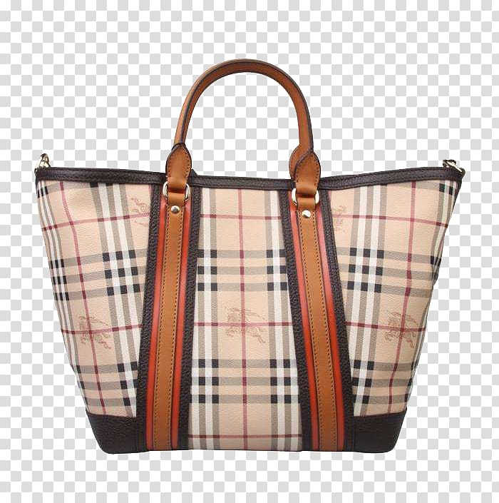 Michael Kors Handbag Tote bag Designer, Classic Plaid Tote Bag transparent background PNG clipart