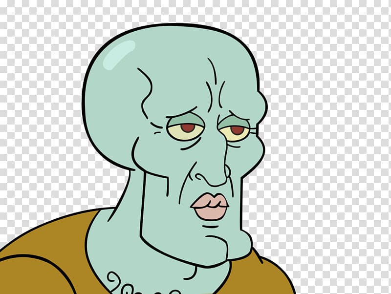 Squidward Tentacles Plankton And Karen Nickelodeon The Two Faces Of Squidward Handsome