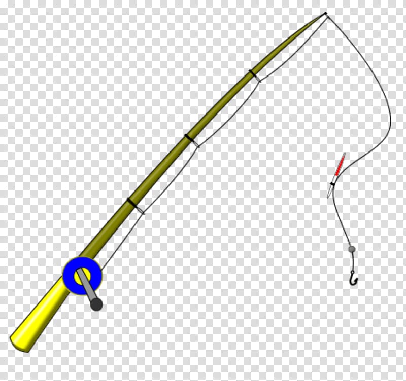 Fishing Rods Fish hook , Fishing Rod Cartoon transparent