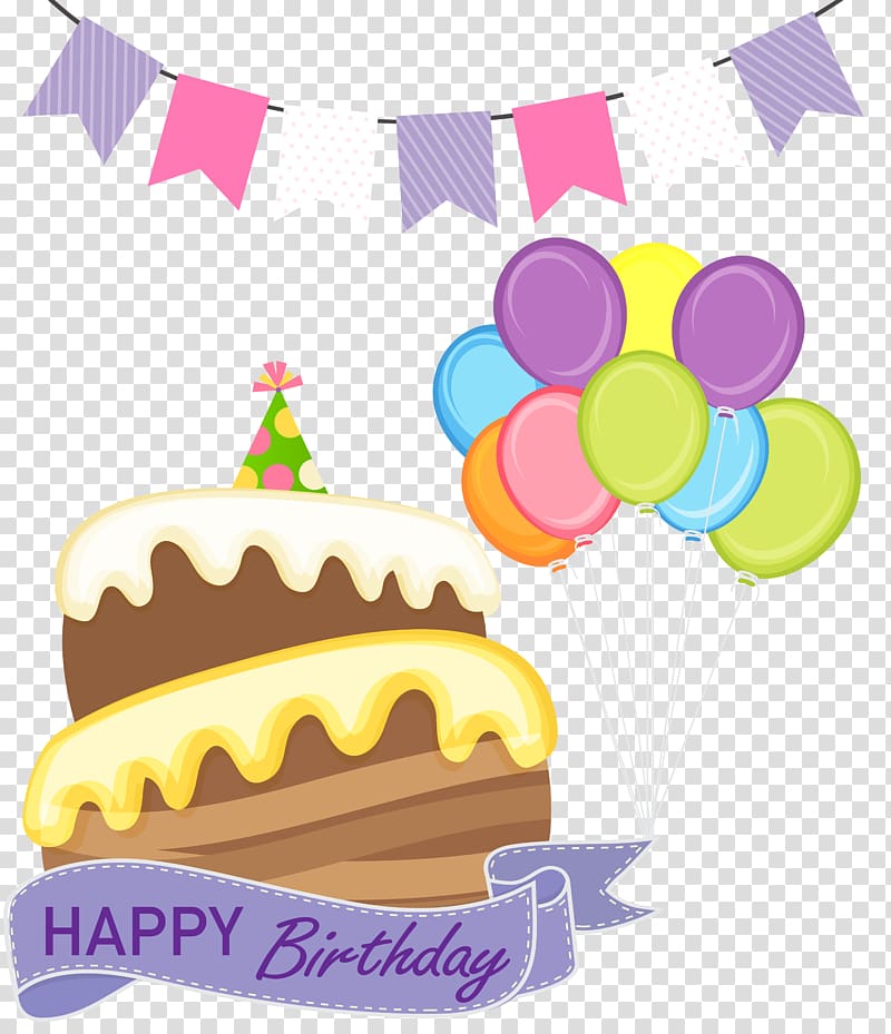 Birthday Party Gift Flower bouquet Anniversary, Happy Birthday Cake transparent background PNG clipart