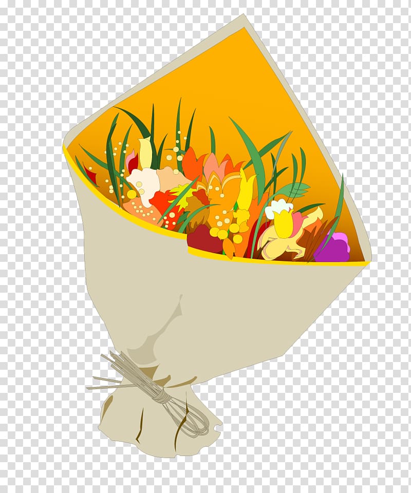 Gift Flower bouquet Valentines Day, Wrapped bouquet of flowers transparent background PNG clipart