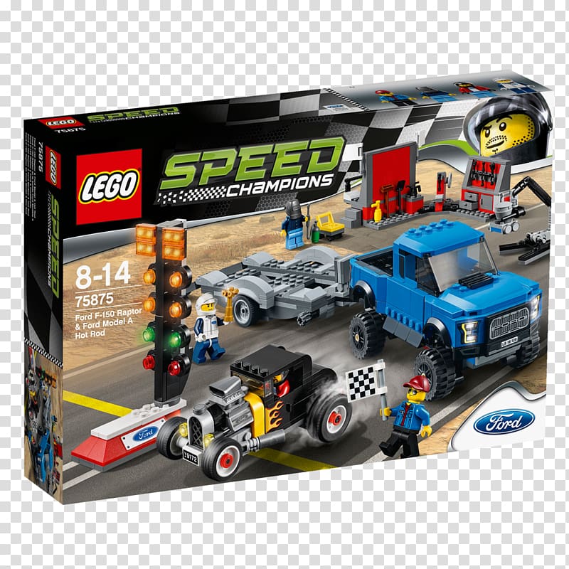 LEGO 75875 Speed Champions Ford F-150 Raptor & Ford Model A Hot Rod Lego Jurassic World Lego Speed Champions, ford transparent background PNG clipart