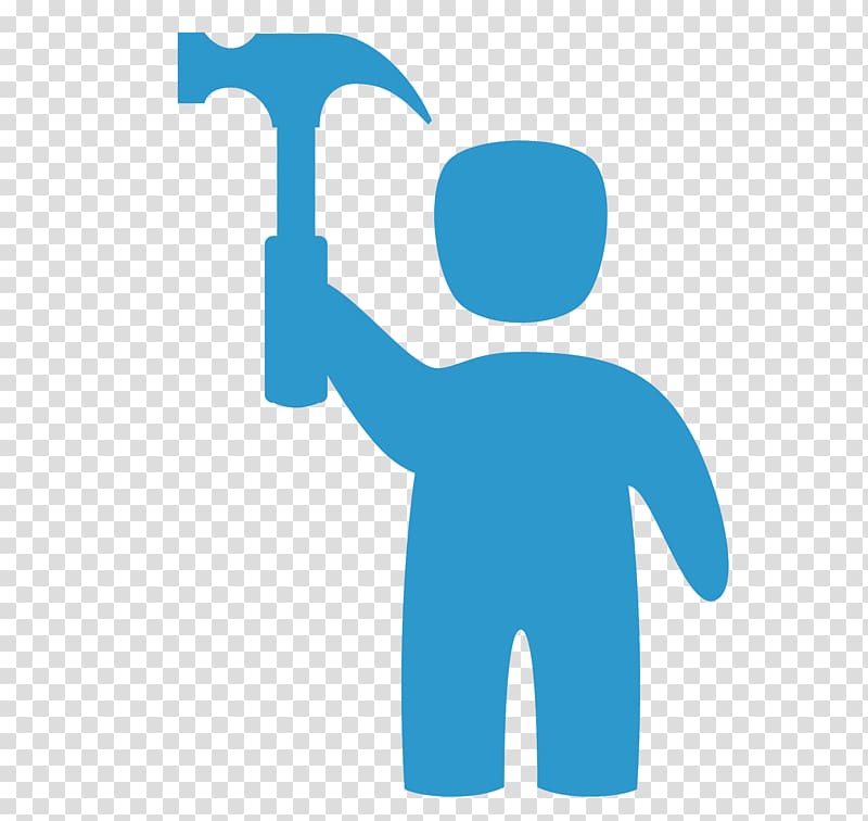 Laborer Cartoon Illustration, Workers take a hammer transparent background PNG clipart
