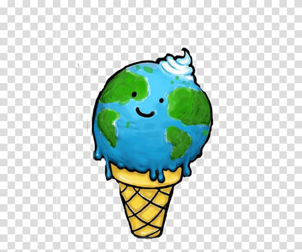 Ice Cream Cones Earth Global warming Polar ice cap, ice cream transparent background PNG clipart