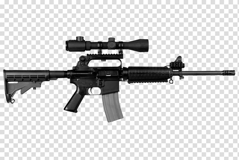 AR-15 style rifle Firearm Assault rifle M4 carbine, assault rifle transparent background PNG clipart