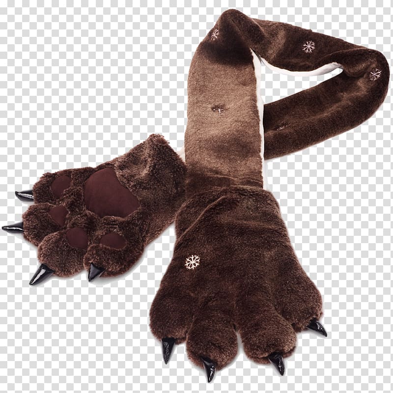 Scarf u718au306eu624b Glove, Neckguard bear gloves transparent background PNG clipart