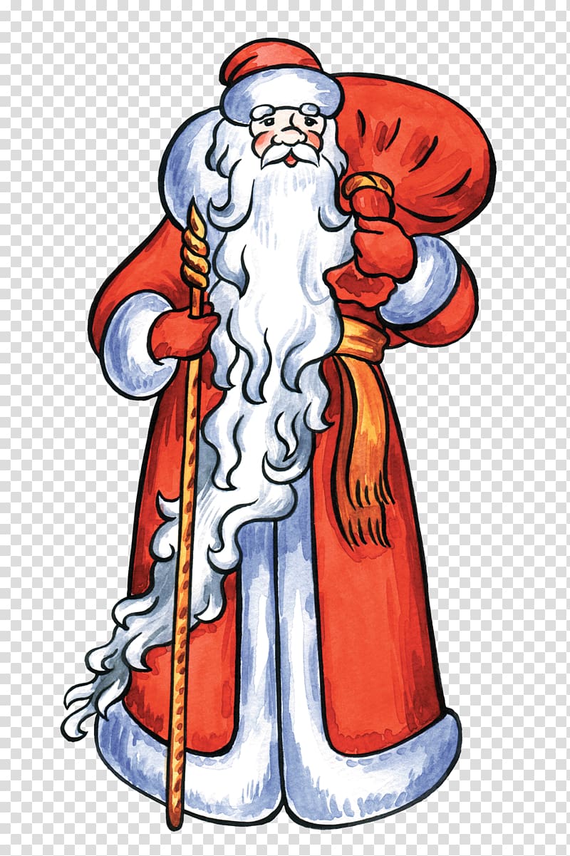 Ded Moroz Snegurochka Santa Claus grandfather Ziuzia, Santa Claus transparent background PNG clipart
