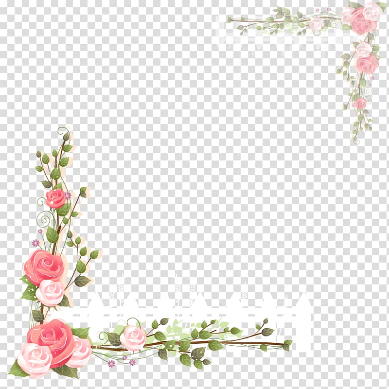 white and pink floral , Flower Rose Pink , Pink rose flower box transparent background PNG clipart