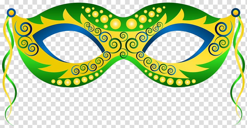 yellow and green mask, Mask Carnival Mardi Gras , Green Yellow Carnival Mask transparent background PNG clipart