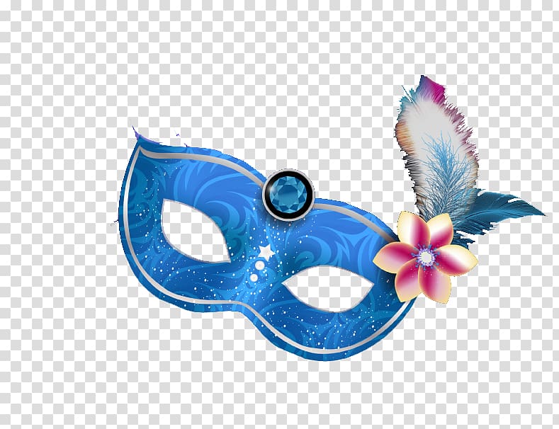 Mask Blue Ball, Dream holiday mask design material transparent background PNG clipart