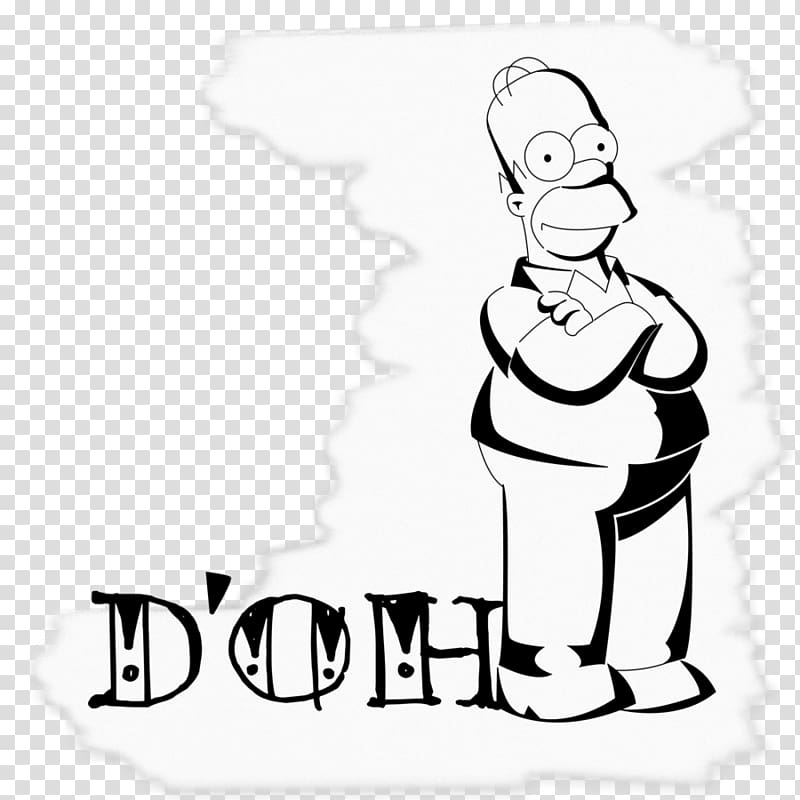 Homer Simpson Bart Simpson Stencil $pringfield D'oh!, Bart Simpson transparent background PNG clipart