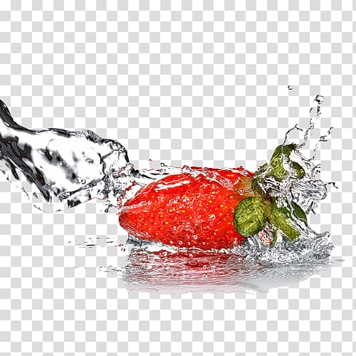 Strawberry Water Food Infusion, strawberry transparent background PNG clipart