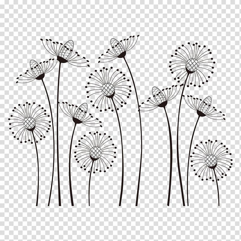 flowers , Drawing Line art , Leaves transparent background PNG clipart