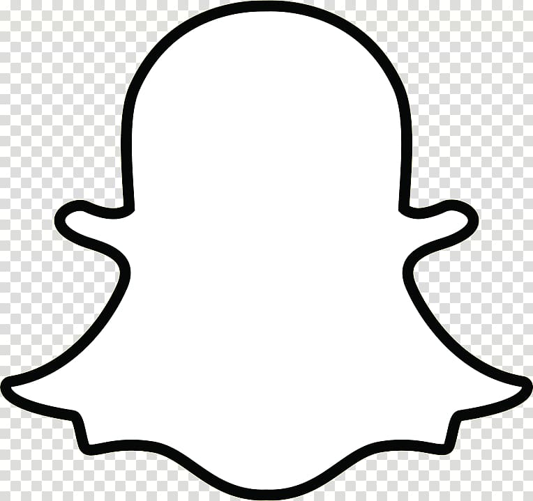 SnapChat logo , Snapchat Ghost Outline transparent background PNG clipart