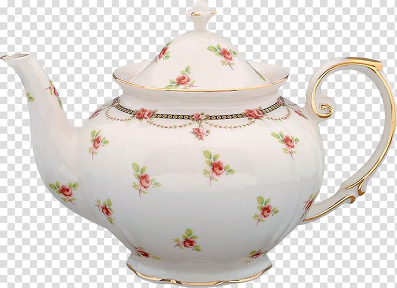 Flowering tea Teapot Tea set Porcelain, tea pot transparent background PNG clipart