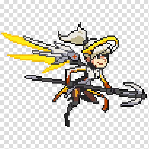 Overwatch Mercy BlizzCon Pixel art, others transparent background PNG clipart