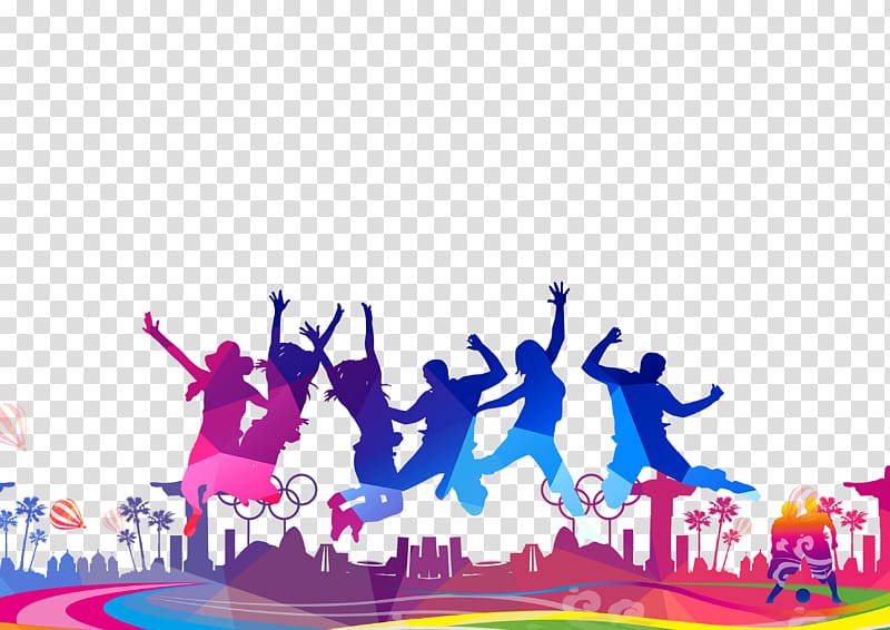 Silhouette Dance , Rio Olympics decoration transparent background PNG clipart