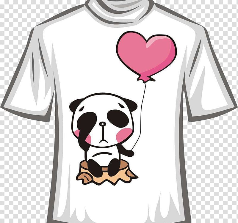 T-shirt Sleeve, Panda T-shirt transparent background PNG clipart