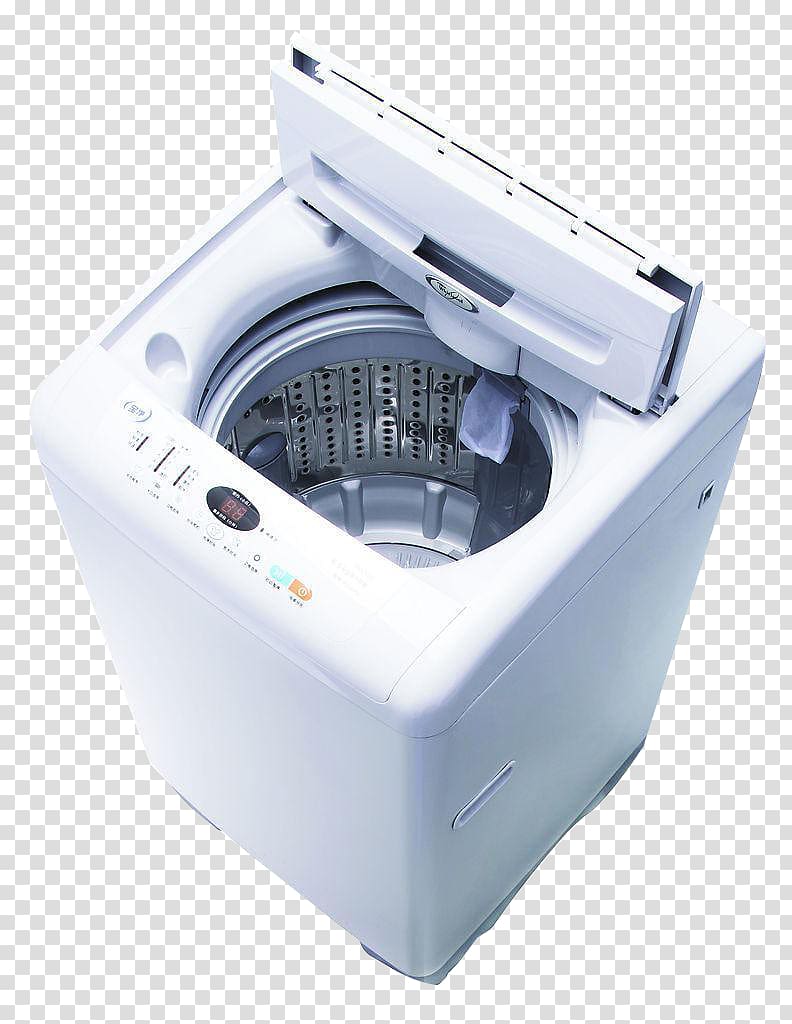Washing machine Laundry Detergent, White household washing machines transparent background PNG clipart
