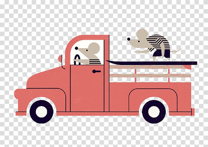 Car Computer mouse Pickup truck Illustration, Driving a truck mouse transparent background PNG clipart