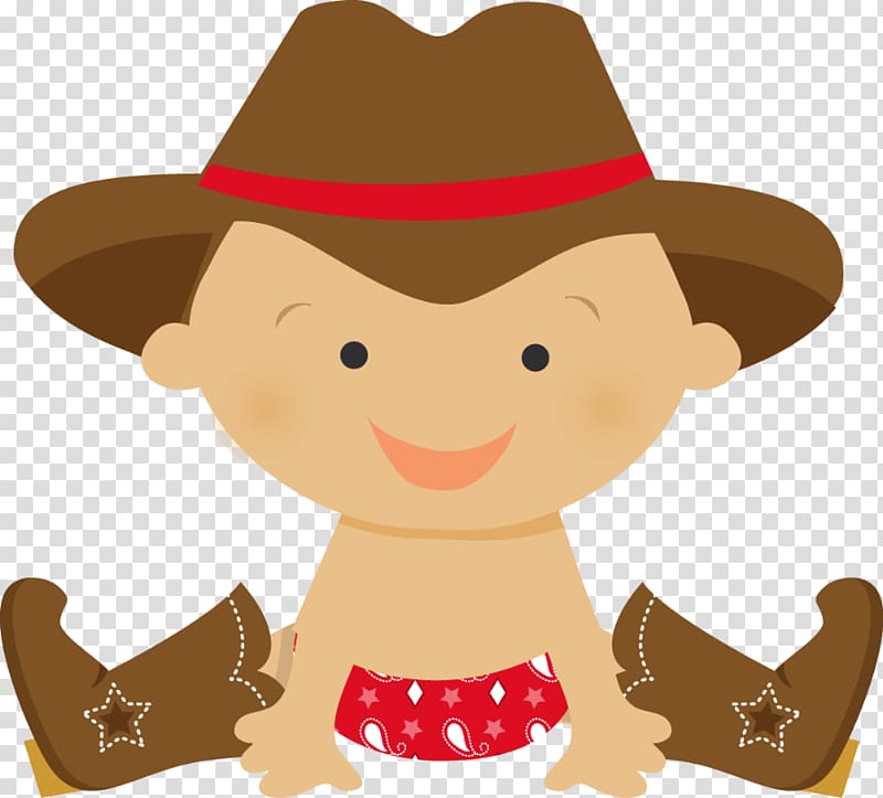 toddler's wearing brown cowboy hat and cowboy boots , Cowboy Infant , cowgirl transparent background PNG clipart
