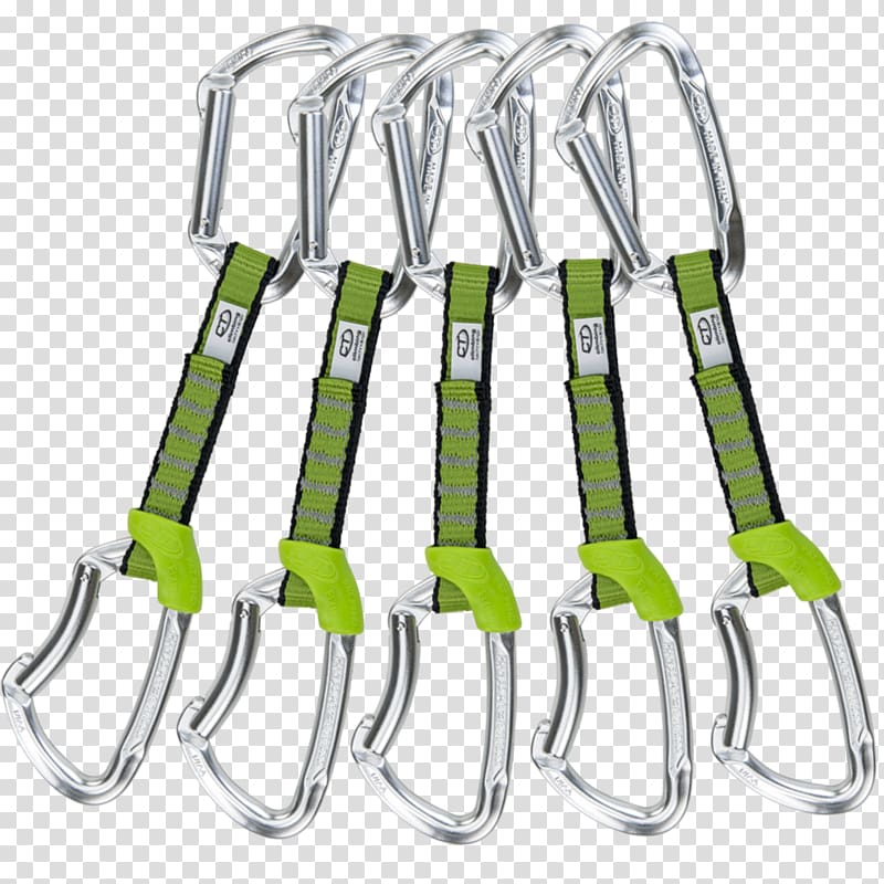 Quickdraw Carabiner Sport climbing Sling, climbing transparent background PNG clipart