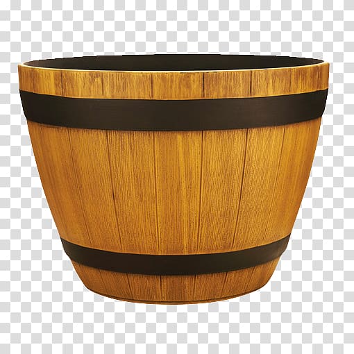 Flowerpot Oak Patio Barrel Container garden, oak transparent background PNG clipart