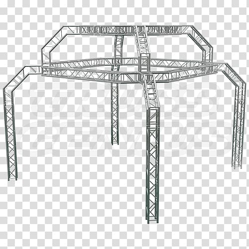 Exhibition Truss Space frame Octagon Structure, Trade Show transparent background PNG clipart