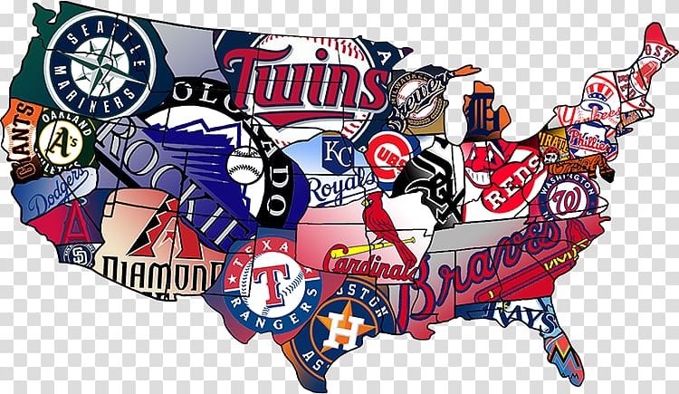 United States MLB Map collection, united states transparent background PNG clipart