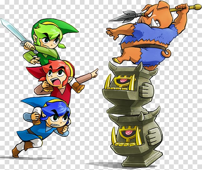 The Legend of Zelda: Tri Force Heroes Link Nintendo 3DS Video game, nintendo transparent background PNG clipart