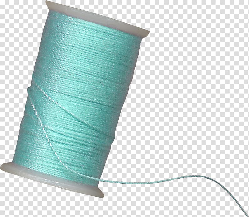 Sewing needle Yarn, Blue needle cylinder transparent background PNG clipart