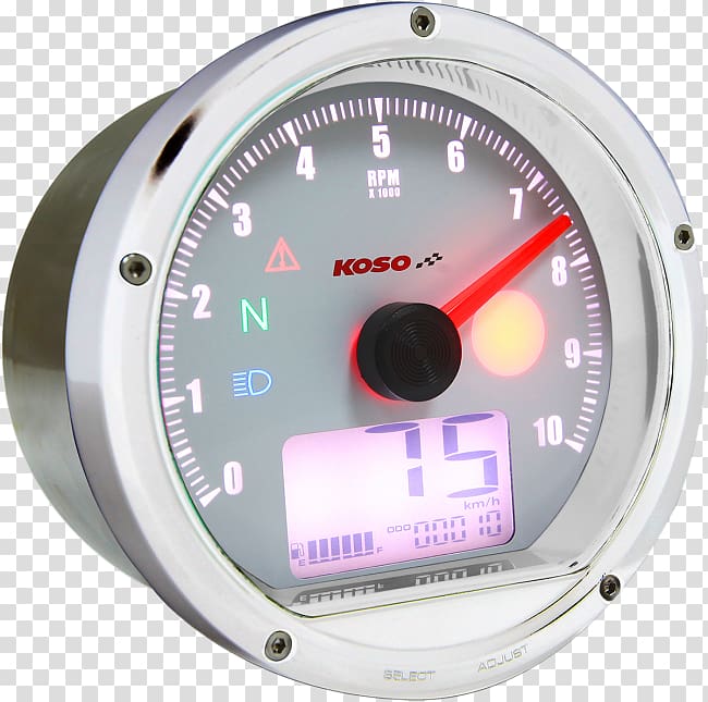 Motorcycle components Motor Vehicle Speedometers Tachometer Gauge Shift light, motorcycle transparent background PNG clipart