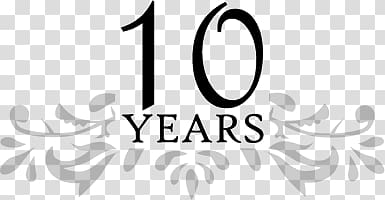 10 Years Elegant transparent background PNG clipart