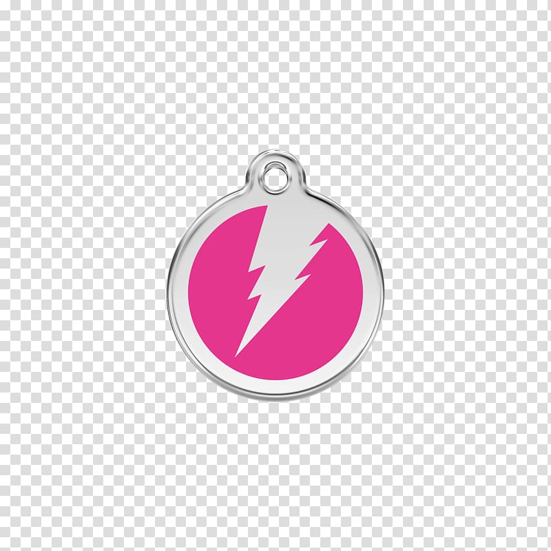 Dingo Pet tag Green Pink M Font, Pink lightning transparent background PNG clipart