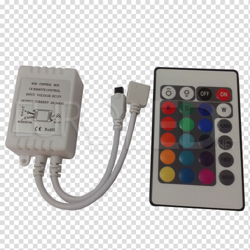 Remote Controls Light-emitting diode RGB color model LED strip light, light transparent background PNG clipart