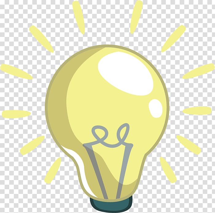 Incandescent light bulb Cartoon Electric light , cartoon light bulb transparent background PNG clipart