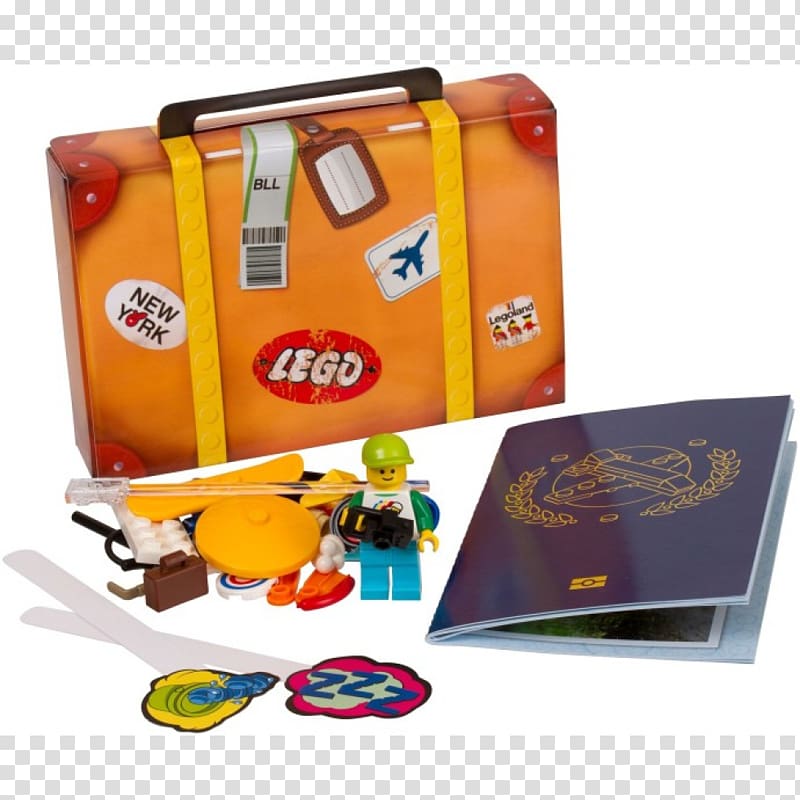 Lego minifigure Suitcase Travel Bag, Lego Canada transparent background PNG clipart
