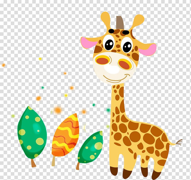 , Cartoon Giraffe transparent background PNG clipart
