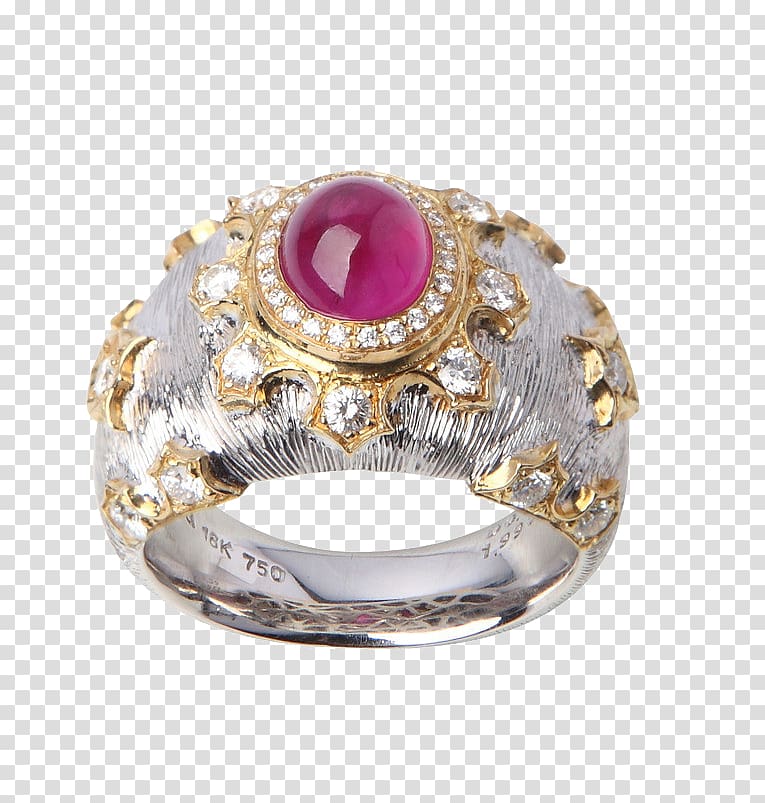 Ring Gemstone Sapphire Jewellery Ruby, Ruby platinum ring transparent background PNG clipart