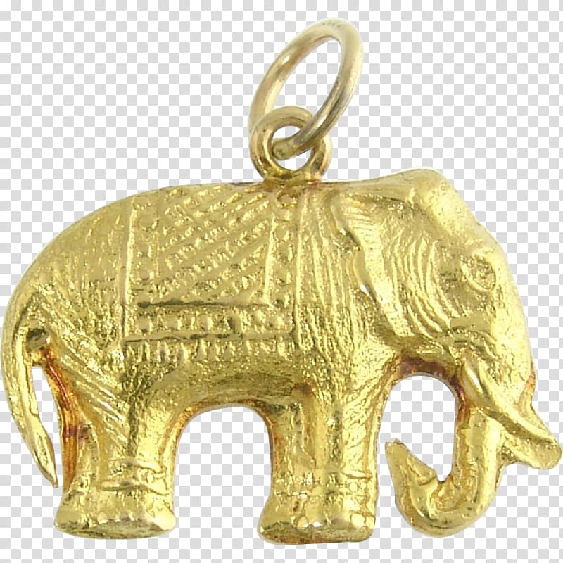 Indian elephant Locket Gold 01504 Silver, gold transparent background PNG clipart